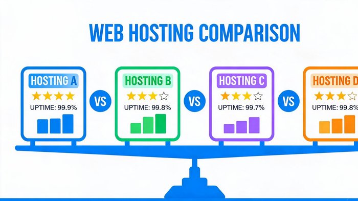 Hostinger vs SiteGround vs Bluehost vs搬瓦工：2026年真实数据对比与场景推荐